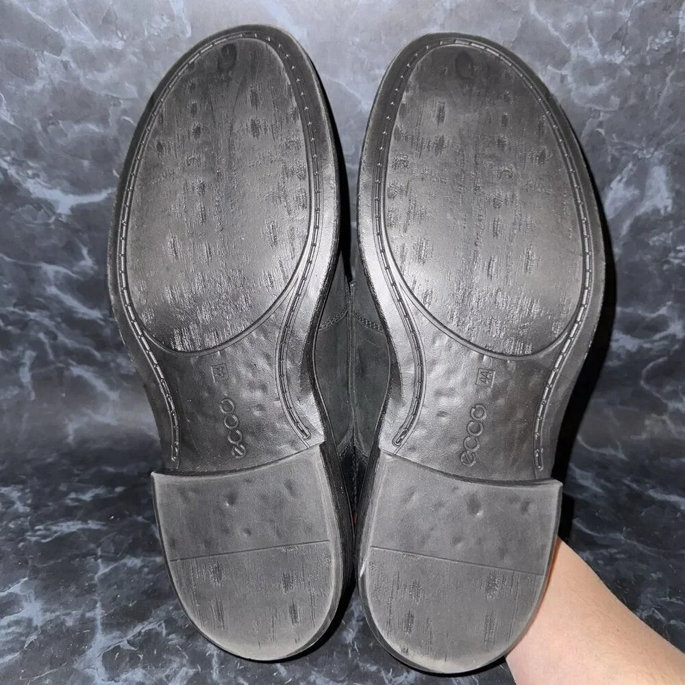 ECCO Knoxville Gore-Tex Waterproof Black Leather Shoes Mens Size 10-10.5 (44)